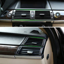 Para BMW X5 X6 E70 E71 2008, 2009, 2010, 2011, 2012, 2013 de fibra de carbono de coche/Centro de aire en el lado de aire acondicionado cubierta de salida de ventilación 2024 - compra barato