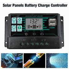 Controlador de carga Solar MPPT/PWM, 12V/24V, 10A, 20A, 30A, 40A, 50A, 60A, 100A, regulador inteligente de batería, pantalla LCD 2024 - compra barato