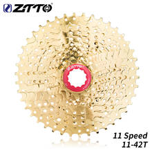 Ztto 11 velocidade 11-42t dourado mtb moutain bicicleta cassete roda livre roda dentada de ouro peças para xt m8000 slx m7000 k7 nx gx 2021 2024 - compre barato