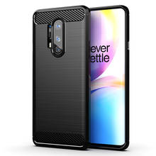 Capa de silicone escovado para oneplus 8 pro, capa macia de fibra de carbono escovado para oneplus8 pro one plus 8 2024 - compre barato