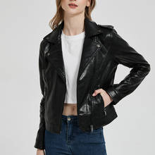 2021 Formal Spring Atutumn Women Casual Faux Soft Leather Jackets Ladies Vintage Slim Fit Black Beige Zipper Coats Outerwear 2024 - buy cheap