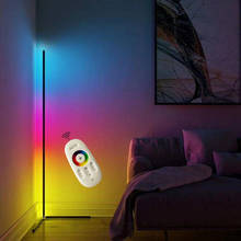 Modern Colorful RGB Corner Floor Lamps App Standing Lamp Black White floor lamp for Living room Bedroom home Decor 2024 - buy cheap