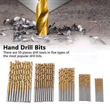 50Pcs HSS 4241 Titanium Coated Drill Bits High Speed Steel Drill Bit Set Quality Power Drilling Tools for Wood 1/1.5/2/2.5/3mm 2024 - buy cheap