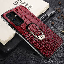 Genuine Leather Kickstand Ring Phone Cover Case for Oneplus 9 Pro 9R 8T 8 Pro 10 Pro 7 Pro 6 6T Nord 2 N10 N200 CE N100 One Plus 2024 - buy cheap