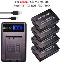 For canon LP E17 LP-E17 Battery for Canon EOS 77D, Rebel T6i, T7i, 750D,760D, 800D, 200D, 8000D, M3, M5, M6, T6s, Kiss X8i, SL2 2024 - buy cheap