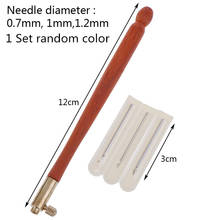French Embroidery Needles Luneville Hook with 3 Needles Bead Couture Luneville Glitter Bead Embroidery Tool Tambour Crochet Hook 2024 - buy cheap