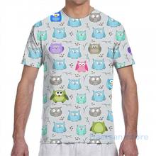 Everybirdy-Camiseta con estampado de búho para hombre y mujer, ropa con estampado integral, a la moda, de manga corta 2024 - compra barato