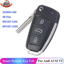 KEYECU Remote Key DIY for AUDI A3 S3 A4 S4 TT 8P0837220E 8P0837220G / 5FA009272-31 2005 2006 2007 2008 2009 2010 2011 2012 2013 2024 - buy cheap