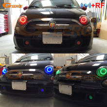 Para FIAT ABARTH 500 C 595 de 695, 2007-2014 remoto RF BT App Ultra brillante Multi-Color Ultra brillante RGB kit de luces LED Ojos de Ángel anillos de Halo 2024 - compra barato