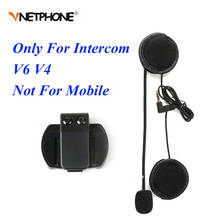 Vnetphone 3.5mm microfone alto-falante fone de ouvido e capacete interfone clipe para v4 v6 motocicleta bluetooth interfone + clipe 2024 - compre barato