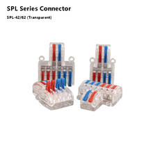 Conector de Cable de Cableado Universal SPL 42T/62T, tipo transparente, conector de Cable rápido, bloque de conectores Push-in, 5/10 Uds./lote 2024 - compra barato