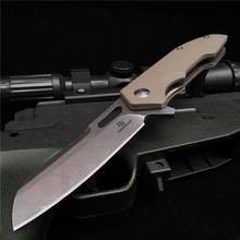 Cuchillo plegable de alta calidad D2, de 7,99 pulgadas, con mango G10, cuchillo de bolsillo plegable, al aire libre para acampar, viaje, caza, 3 colores 2024 - compra barato