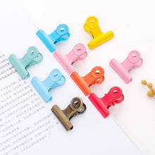 Kawaii Colorful Metal Binder Clips Office Paperclips Cute Paper Clamp Message Memo Bulldog Clip Photo Clip File Holder 2024 - compre barato