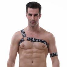 2PCS/Sets Men Chest Harness Belt & Armband Suits Sexy Punk O-ring Adjustable Arm Shoulder Harnais Strap Camouflage Body Bondage 2024 - buy cheap