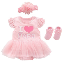 Vestidos para bebé recién nacido de 0, 3, 6 y 9 meses, ropa para bebé, vestido de fiesta para niña, conjunto de verano, ropa de princesa rosa para bebé 2024 - compra barato