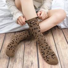 women  autumn winter fashion Leopard print Retro personality the new arrival cotton happy funny Tide socks 2024 - buy cheap