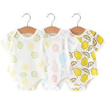 Newborn Clothes Lovely Cartoon Baby Rompers 2021 New Summer Cool Baby Girls One Piece Short Sleeve Cute Infant Boys Overall 2024 - buy cheap