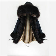 2022 new fashion winter jacket women raccoon fur collar Fur Liner Thick Warm long parkas Real Fur Coat 2024 - buy cheap