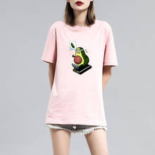 Korean Style Kawaii Avocado TShirts Women Funny Cartoon Graphic T-shirt Female O-neck 90s Harajuku Cotton Top Tees Ropa Mujer 2024 - buy cheap