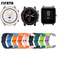 FIFATA 20 22MM Huami Official Silicone Replacement Watch Strap For Huami Amazfit GTR/GTS/Bip/Stratos2/Stratos 3/Pace Smart Watch 2024 - buy cheap