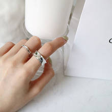 Miuoxion-anillo cuadrado y brillante para hombre y mujer, joyería gruesa, Simple, ancha, de lujo, regalo para todas las estaciones 2024 - compra barato