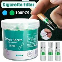 100 pçs/set anti-fumo sair viciado filtro cigarro titular filtro descartável tabaco cigarro filtro fumar acessórios 2024 - compre barato