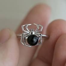 FDLK      2020 New Spider Zircon Rings Alloy Black Crystal Ring Creative Women Wedding Party Jewelry 2024 - buy cheap