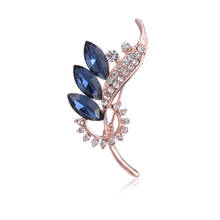 TODOX Brooch Elegant Geometric Glass Flower Rhinestone Small Brooch Crystal Cute Pins for Women Wedding Bouquets Jewelry Gifts 2024 - buy cheap