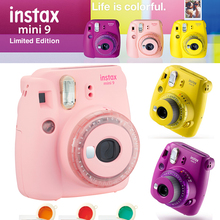 Fujifilm Instax Mini 9 Camera New Clear Yellow Purple Pink Fuji Instant Upgraded Mini 9 Mini 8 Film Photo Camera Color Filter Buy Cheap In An Online Store With Delivery