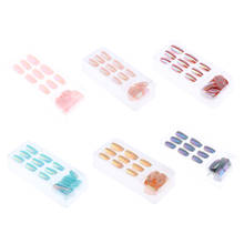 12 Pairs Shimmer False Nails Self Adhesive Nail Art Sticker Manicure Tools 2024 - buy cheap