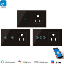 Smart Wall Socket Switch US 1 2 3 Gang eWelink Wireless Control Timer 110V 220V Touch Switch Alexa Compatible IFTTT Support 2024 - buy cheap