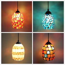 Color Mosaic Bohemian Pendant Light Restaurant Cafe Bar Aisle Balcony Retro Hang Light Mediterranean Creative Pendant Lamp 2024 - buy cheap