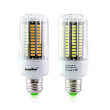 Ammtoo lâmpada led tipo milho smd5736, lâmpada led com 140leds, 18w para decoração da casa