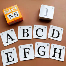 Cartão jogo educacional de alfabeto montessori, 44 peças, aprendizado em inglês, preto e branco, jogo flash, brinquedo para crianças, frete grátis 2024 - compre barato