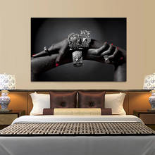 Настенные абстрактные постеры и принты на холсте, живопись вручную с браслетом, Настенная картина в африканском стиле для гостиной, домашний декор 2024 - купить недорого