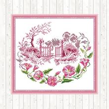 Morning Glory Garden Patterns Chinese Cross Stitch Kits 14ct 11ct Printed Fabric Cross Stitch for Embroidery Kits DIY Needlework 2024 - buy cheap