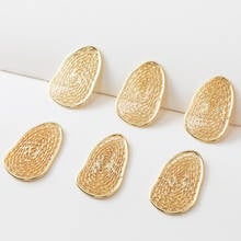 4PCS 14k Gold Plated Oval Pendant Diy Earrings Making Charms Supplies hand made Jewelry Findings Components accessories 2024 - buy cheap