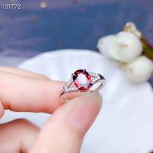 CoLife Jewelry 1ct Natural Garnet Ring for Daily Wear 6mm*8mm Wine Red Garnet Silver Ring Fashion 925 Silver Garnet Jewelry 2024 - купить недорого