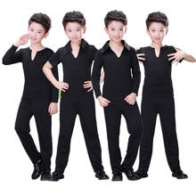 New Latin Ballroom Dance Costume Shirt Pants Boys Modern Ballroom Tango Rumba Samba Dancewear Latin Dancing Competition Clothes 2024 - buy cheap