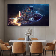 Плакаты с изображением космонавта, ракеты, корабля, настенные картины для гостиной, современная живопись, домашний декор, Куадрос 2024 - купить недорого