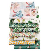 Haisen,8 partes, série floral verde, tecido de algodão de sarja impressa, pano de patchwork, costura diy, material de boneca de costura para bebê e criança 2024 - compre barato