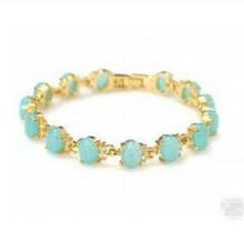 Free Shipping  beautidul delicacy blue jade bracelet 7.5" 2024 - buy cheap