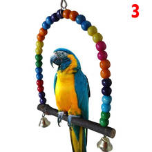Деревянные качели птица игрушка клетка для попугая игрушки длиннохвостый попугай Австралийский попугай Lovebird Budgie 2024 - купить недорого