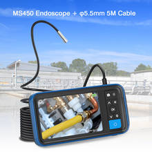 Endoscope camera 8mm Dual Lens 5M Pipe Sewer Inspection Camera 1080P Industrial Endoscope 4.5” Screen Waterproof car endoscope 2024 - buy cheap