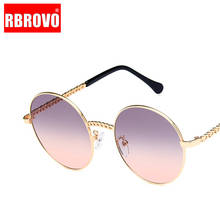 RBROVO 2021 New Alloy Gradient Sunglasses Women Round Small Frame Ocean Lens Sun Glasses For Men Lentes De Sol Mujer UV400 2024 - buy cheap