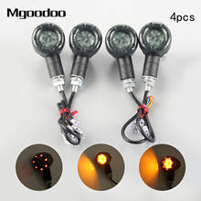 Mgoodoo seta de motocicleta universal, 4 peças, 12v, led, lâmpadas super brilhantes, luz para moto, luz indicadora de curva, off road 2024 - compre barato