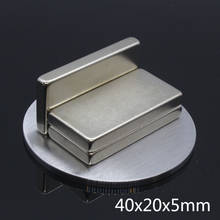 2Pcs Super Strong N35 NdFeB 40 x 20 x 5mm Neodymium Magnet Cuboid Block Craft Rare Earth Permanet Powerful Cube Magnetic Magnets 2024 - buy cheap