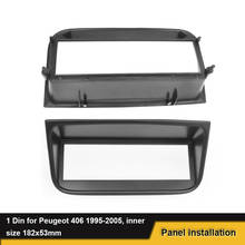 Panel de Marco estéreo de Radio para coche, adaptador de instalación de tablero, marco de cara de Audio, montaje de placa biselada, 1 Din, CD Fascia, para Peugeot 406, 1995-2005 2024 - compra barato