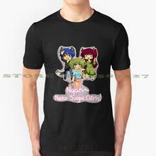 Nyan ~ Neko сахарницы! Модная Винтажная футболка, футболки Nyan Neko Sugar Girls, Аниме Манга Chibi Neko Rako Hitoshi Kaneko 2024 - купить недорого