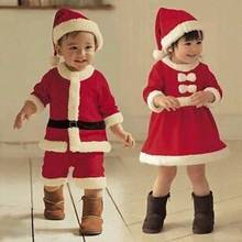 Halloween New Year Kids Santa Claus Cosplay Costume Carnival Party Christmas Toddler Girls Red Dress Baby Boys Xmas Clothing Set 2024 - buy cheap